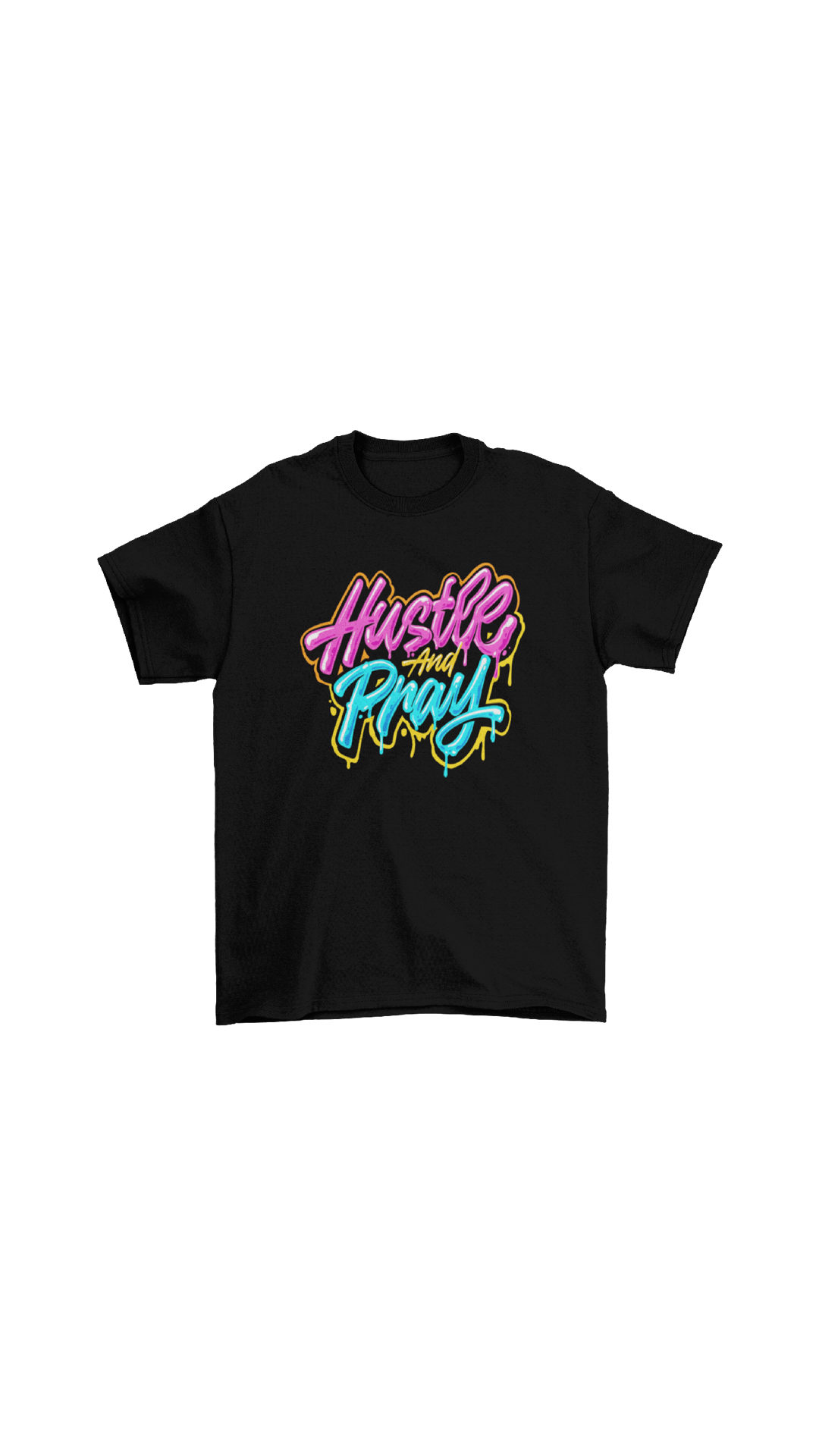 "Hustle and Pray Graffiti" tee