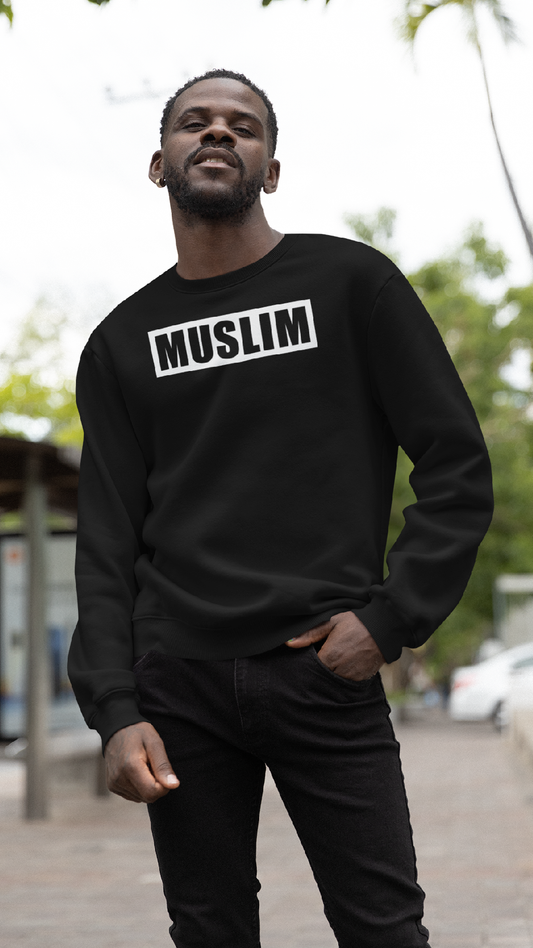 "MUSLIM" (puff print) crewneck