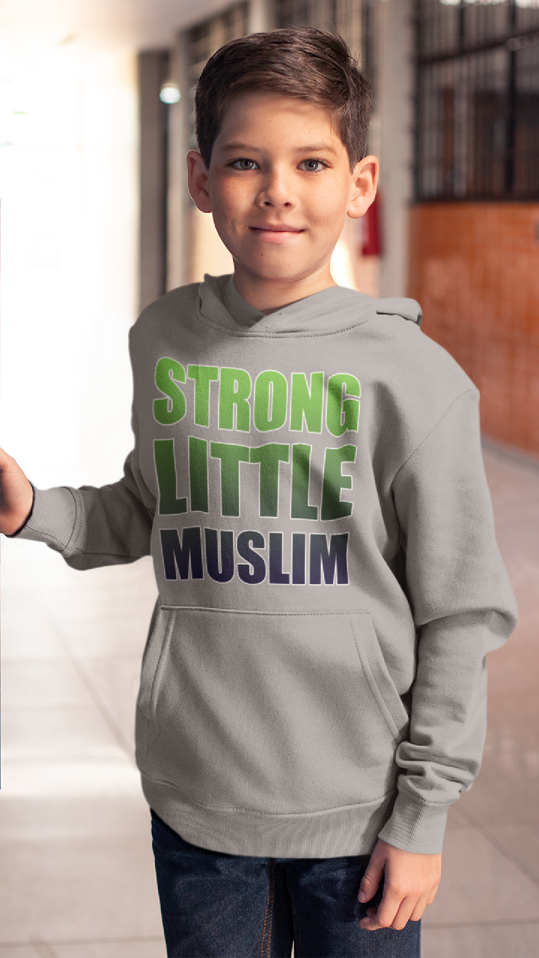 "Strong Little Muslim" youth hoodie