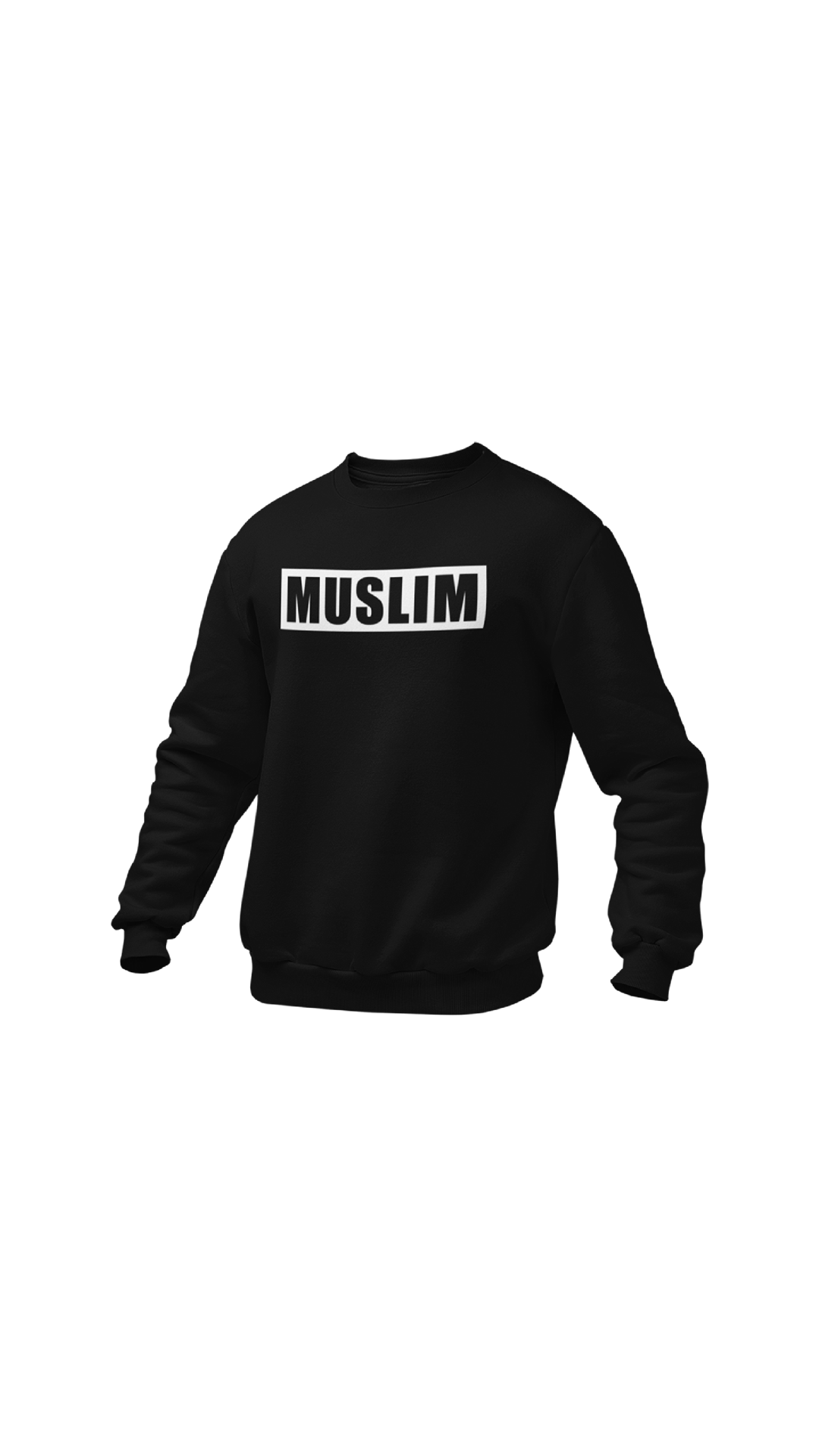 "MUSLIM" (puff print) crewneck