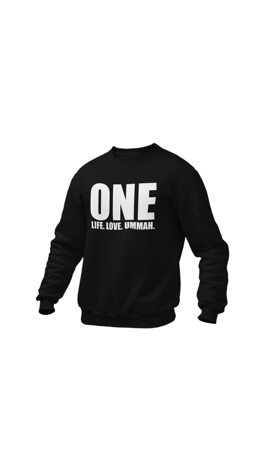 "ONE" crewneck