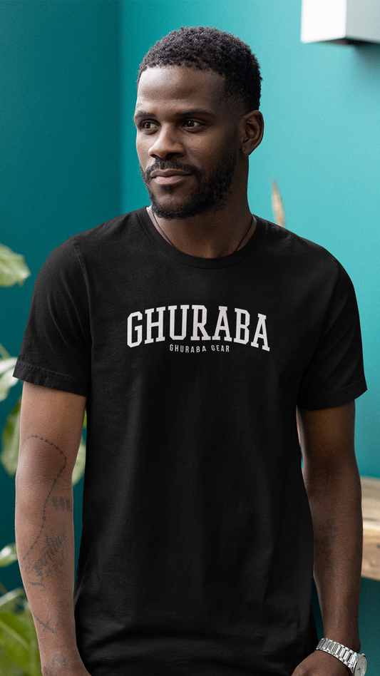 "GHURABA" Collegiate tee (puff print)