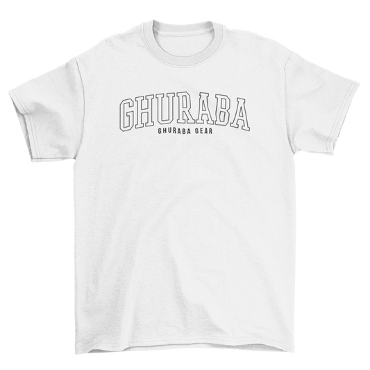 "GHURABA" Collegiate tee (puff print)