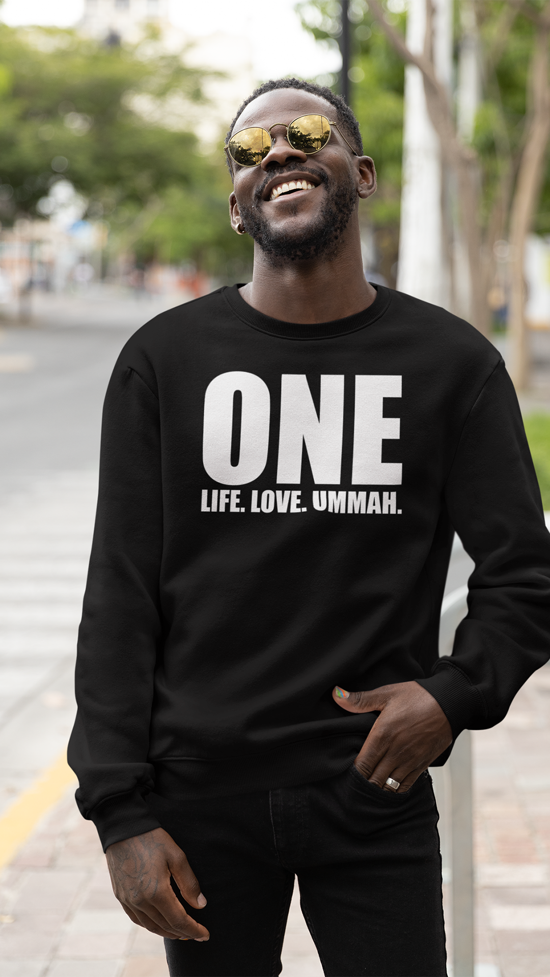 "ONE" crewneck