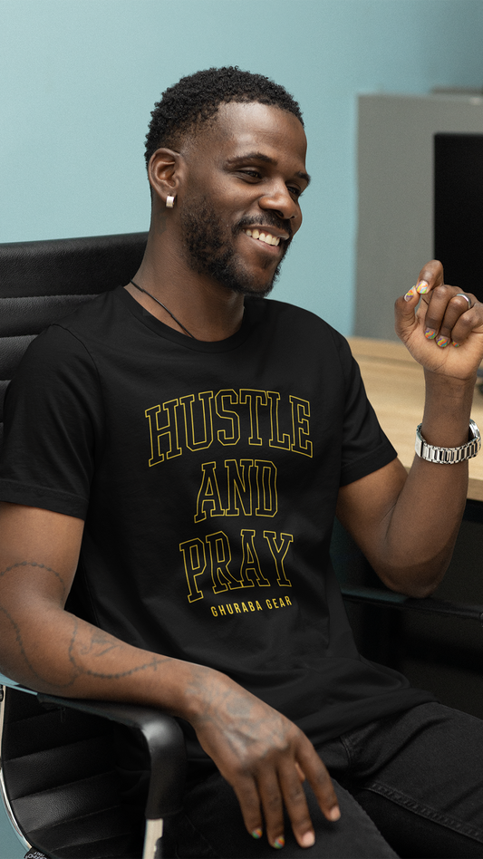 "Hustle And Pray" Collegiate tee